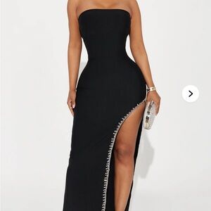 Fashion nova NWT Champagne Elegance Bandage Midi Dress - Black